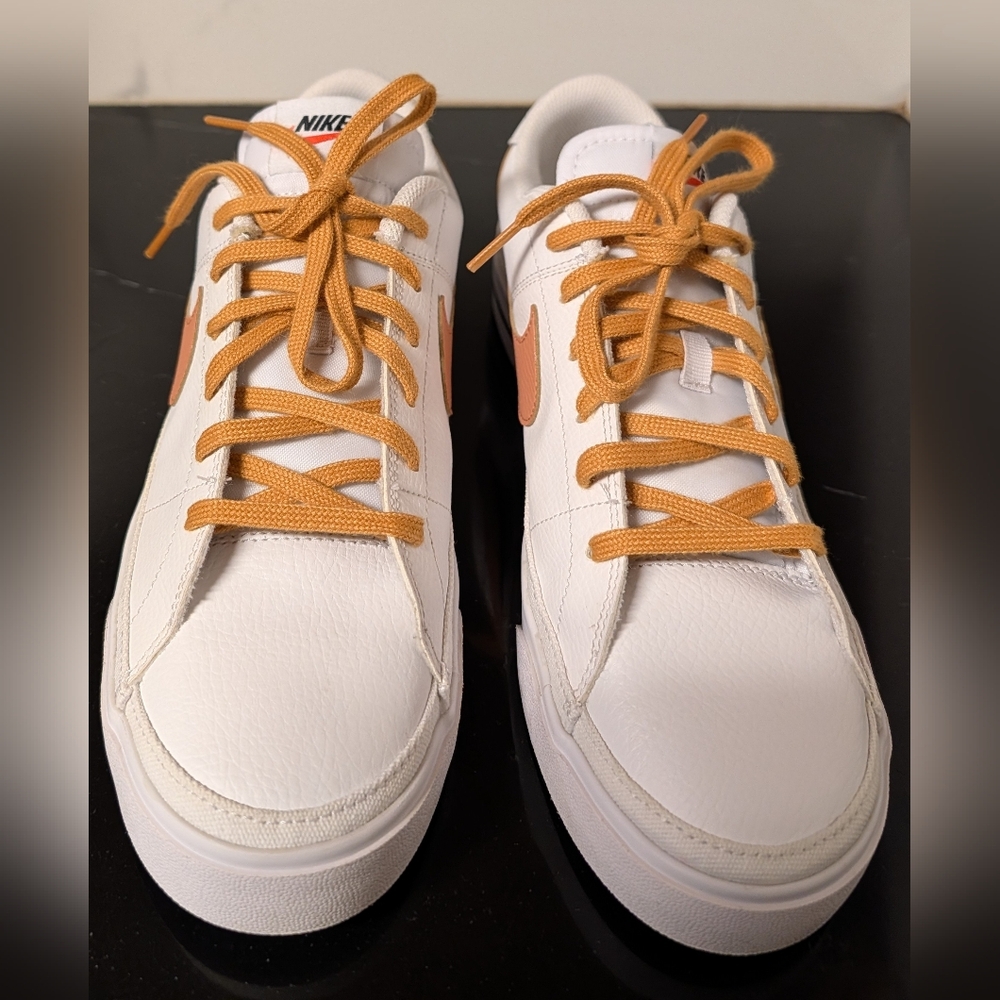 Nike Court Legacy 'White Light Cognac' Sneakers Men's Size 10.5 Like New - Picture 2 of 9